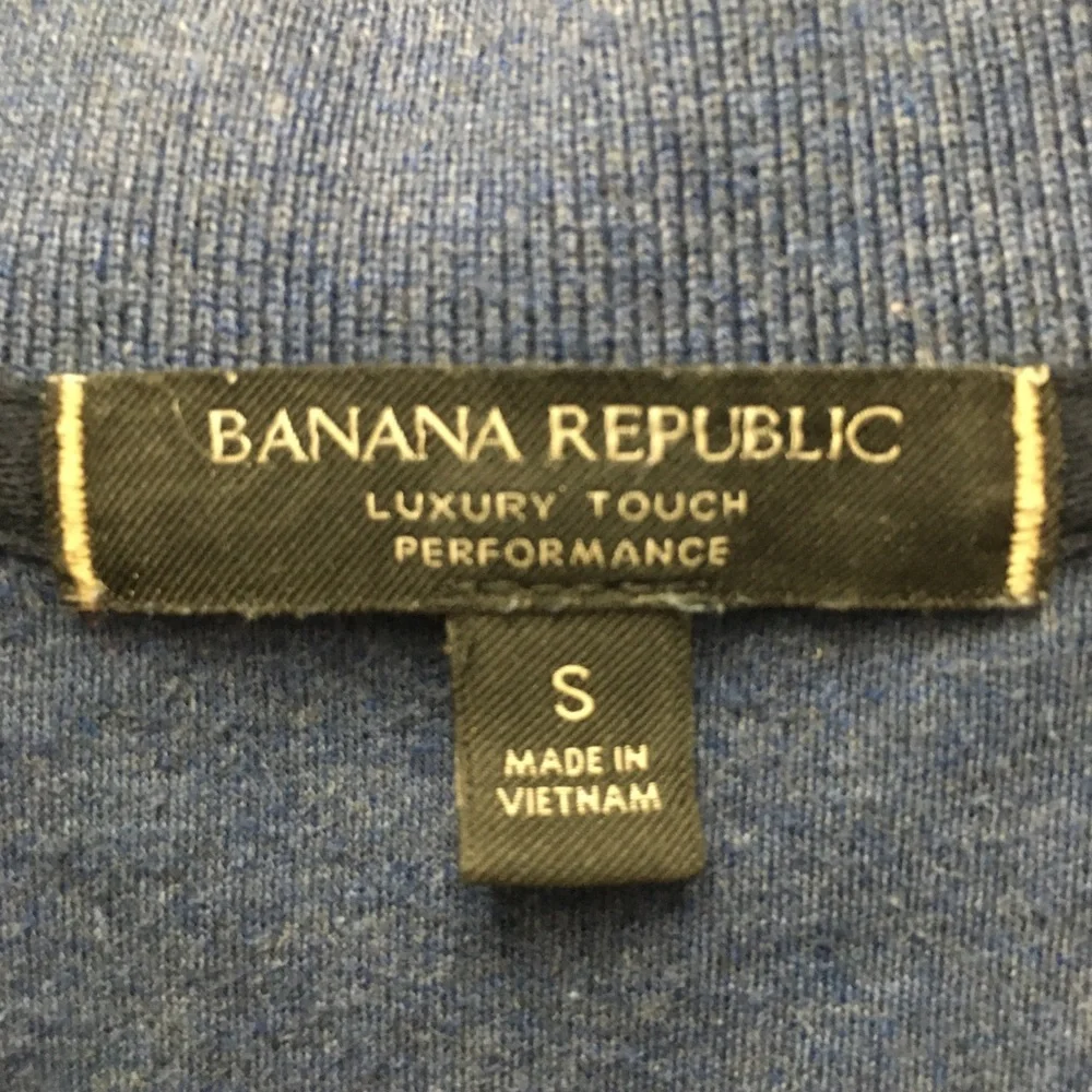 Banana Republic Luxury Touch Performance Small Blue 100% Cotton Preppy Classic